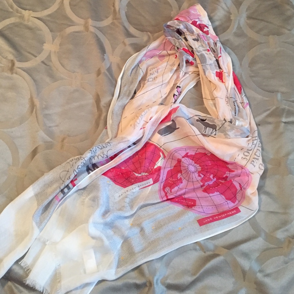 Kate Spade World Map Scarf