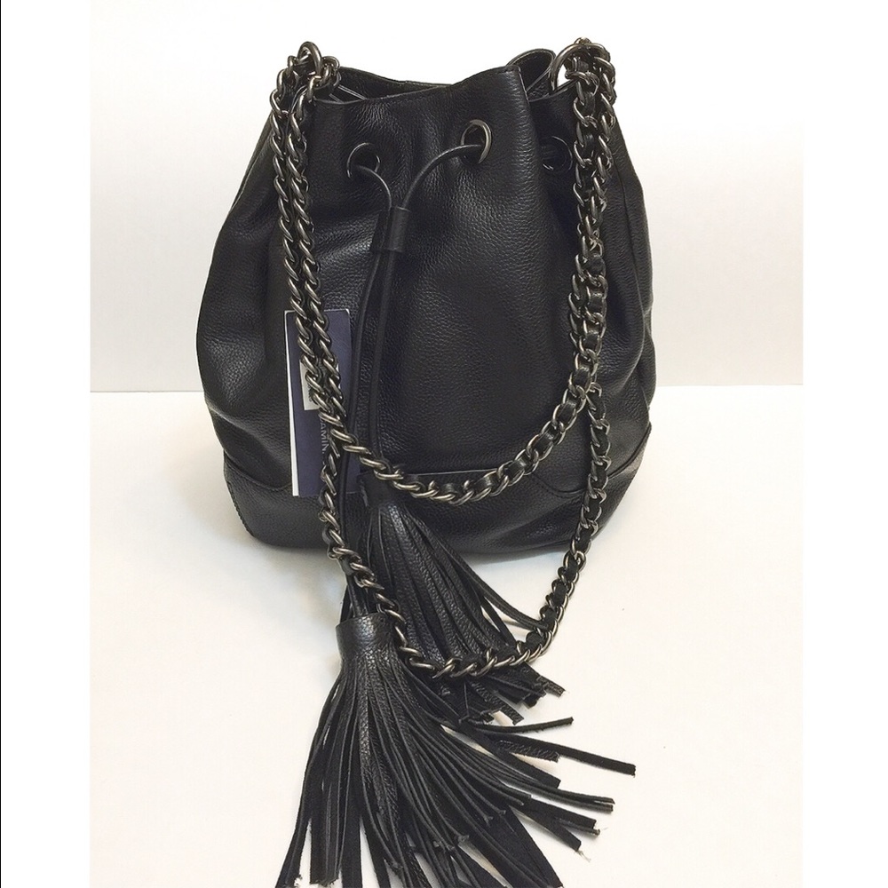 🎉Sale🎉HP🎉NWT Rebecca Minkoff leather bucket bag - Picture 1 of 8