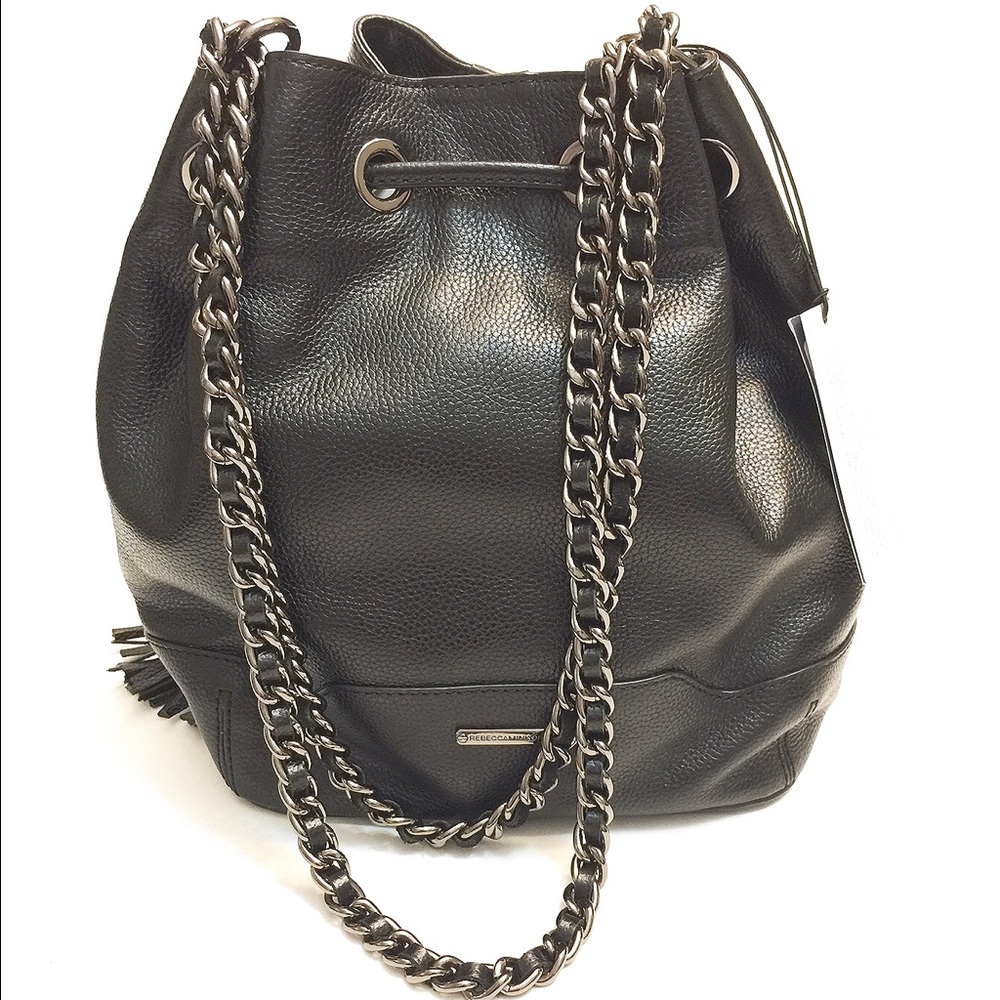 🎉Sale🎉HP🎉NWT Rebecca Minkoff leather bucket bag - Picture 2 of 8