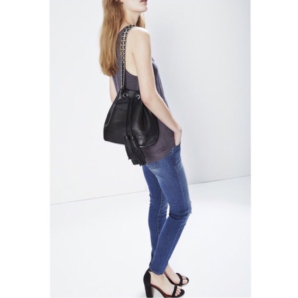 🎉Sale🎉HP🎉NWT Rebecca Minkoff leather bucket bag - Picture 6 of 8