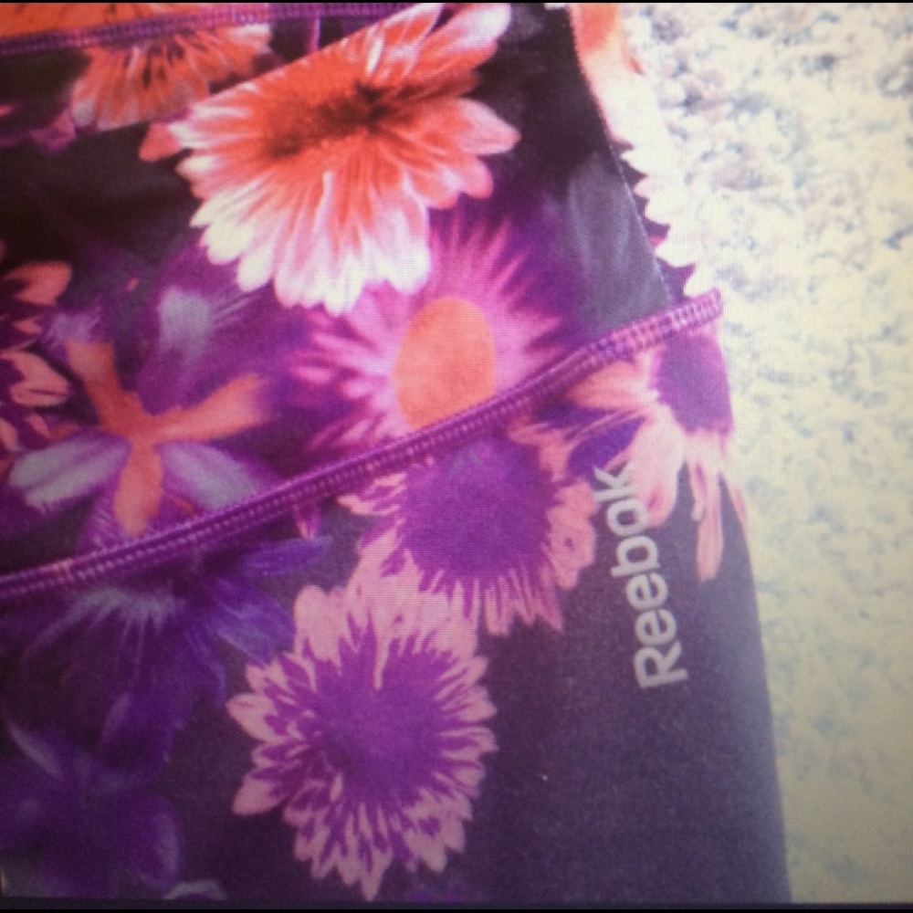 Reebok floral crop leggings