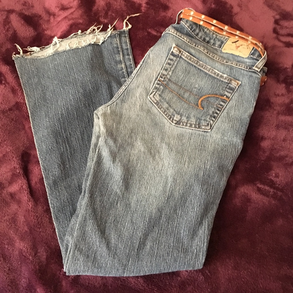 American eagle boot cut jeans!