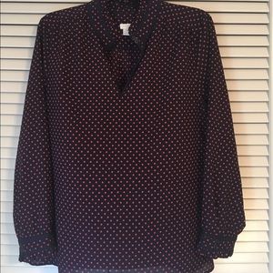 Polkadot J. Crew blouse