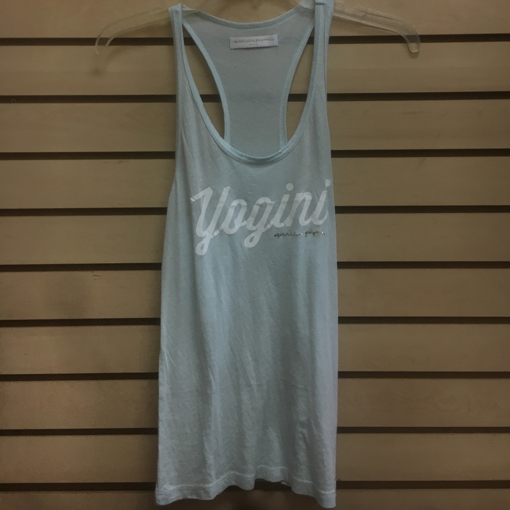Spiritual Gangster Yogini Racerback Tank L. Blue - Picture 1 of 4