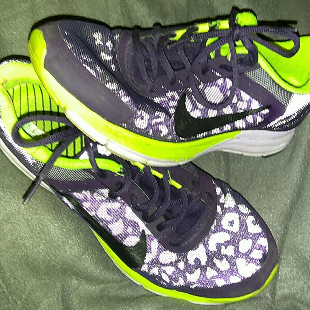 ***price reduced ***** purple and lime green nikes