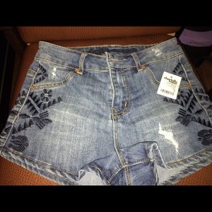 Charlotte russe high waisted denim shorts