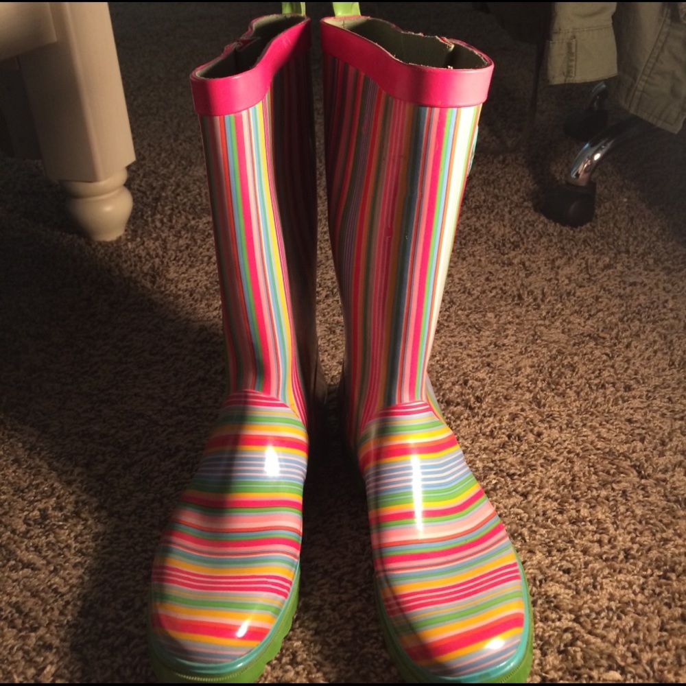 Colorful rain boots