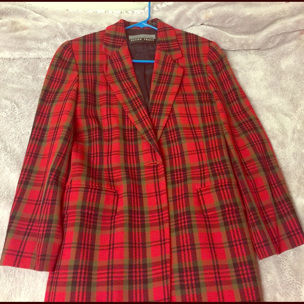 Ellen Tracy Plaid Blazer