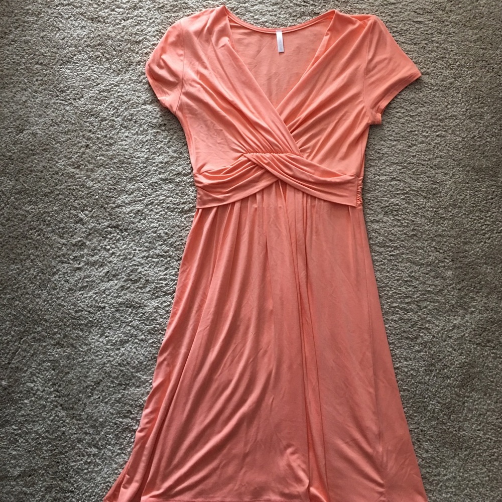 Pink Blush Maternity coral dress