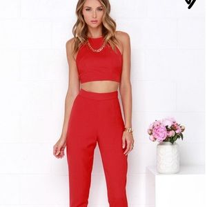 LULUS Red Two Piece Set
