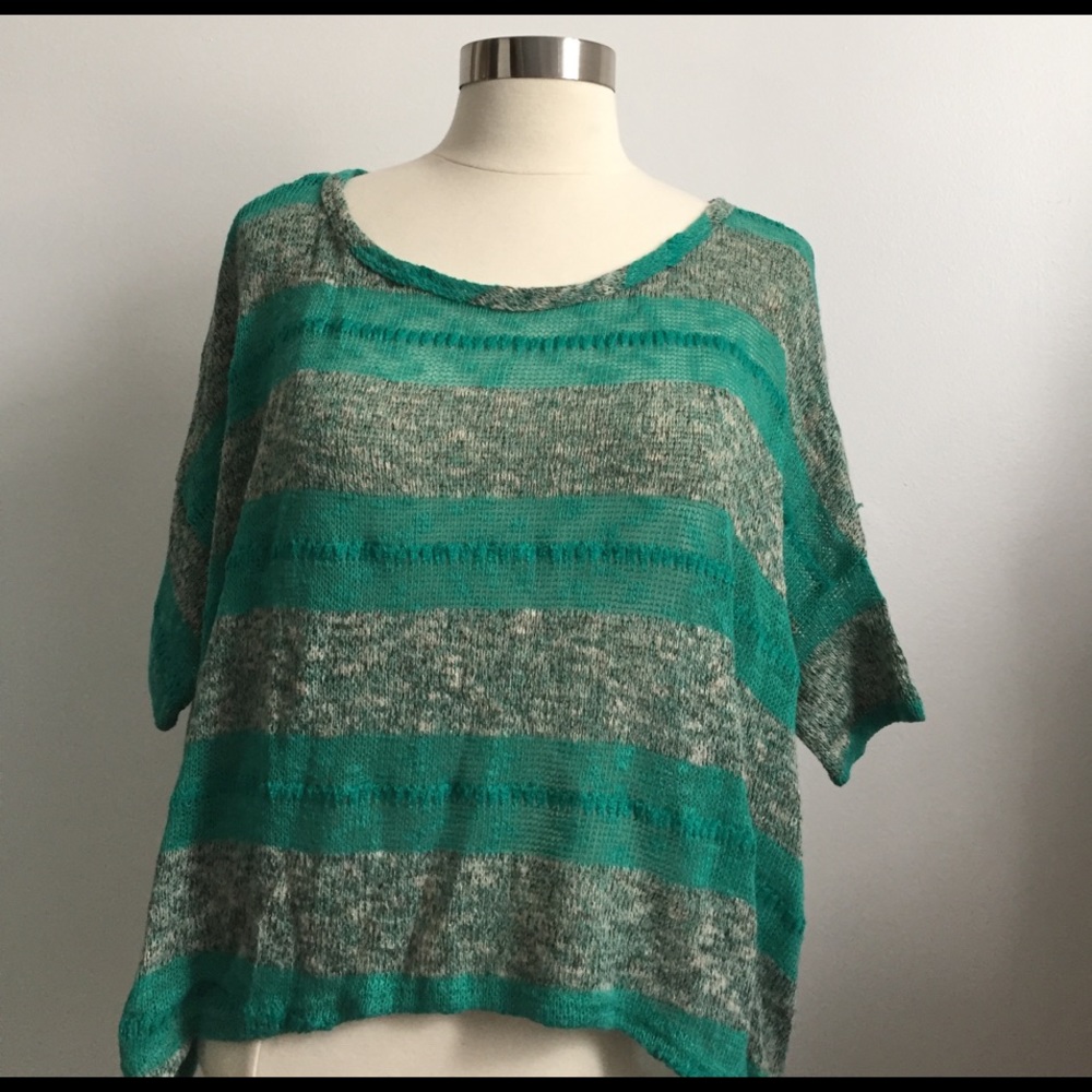 Knit striped blouse