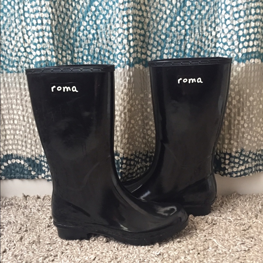 Black Roma Rain Boots