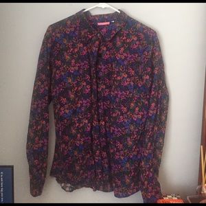 Issac mizrahi floral button up