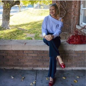 Asymmetrical top.  Worn once.