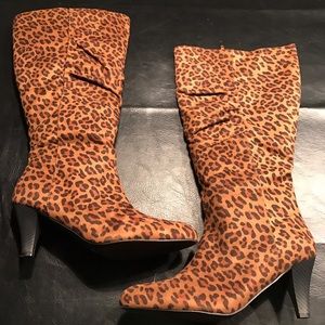 Leopard boots size 10M
