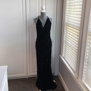 Melinda Eng (Henri Bendel) silk/velvet dress. M