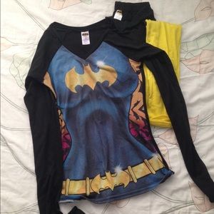 Long sleeve batgirl PJ set