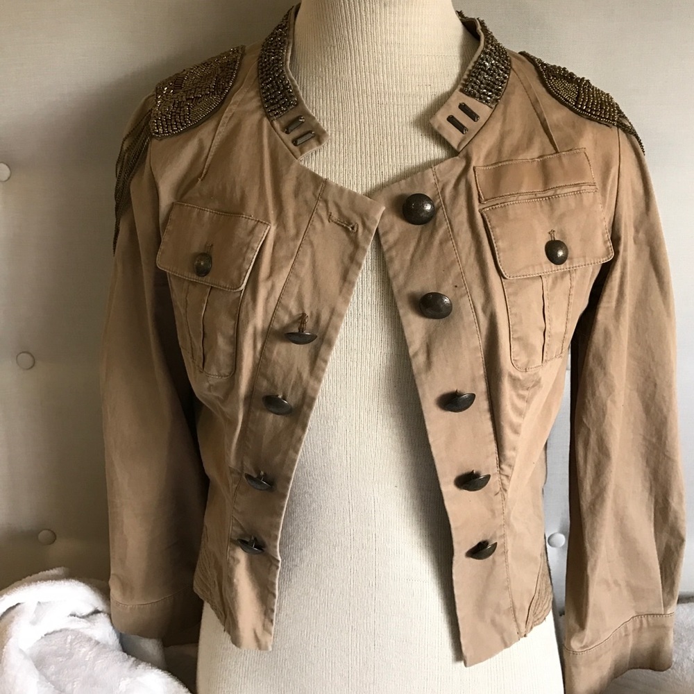 BEBE Embellished Army Jacket, 10