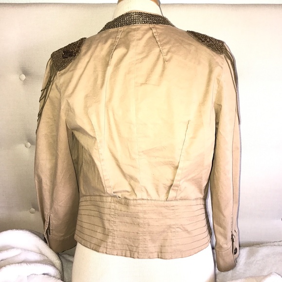 BEBE Embellished Army Jacket, 10 - Picture 3 of 5