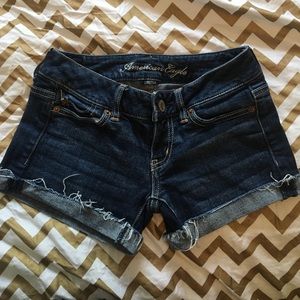 American Eagle dark wash shorties!