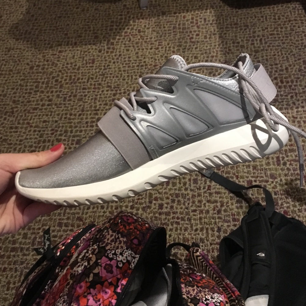 Adidas Silver Tubular Viral Casual Shoes NEW
