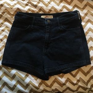 Hollister Dark wash high waisted shorts