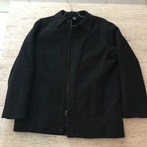 Like New J-Crew Men's Black Wool winter coat.