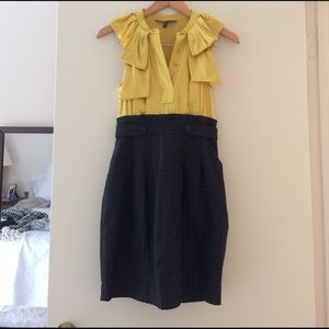 BCBG Max Azaria Goldenrod/Black Dress Sz 0