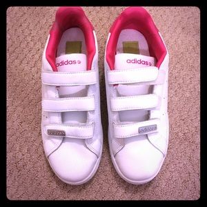 Adidas white Velcro strap sneakers