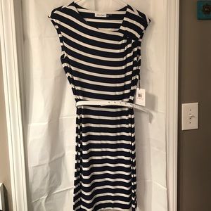 Calvin Klein Short Sleeve Dress with Belt