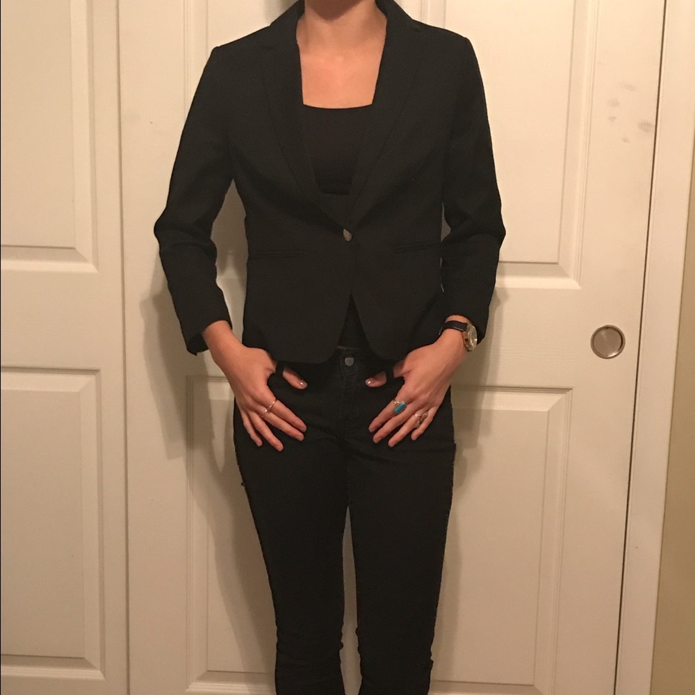 Anne Taylor petite classic black blazer