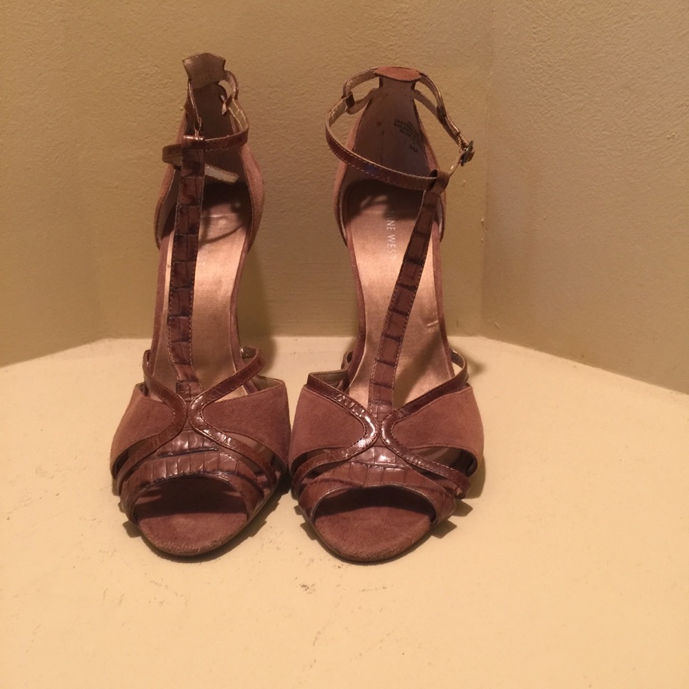 Nine West Brown Suede Heels