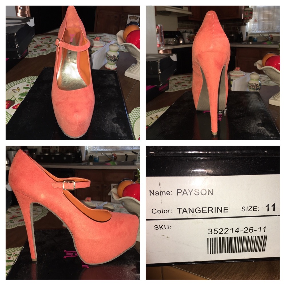 Tangerine high heels