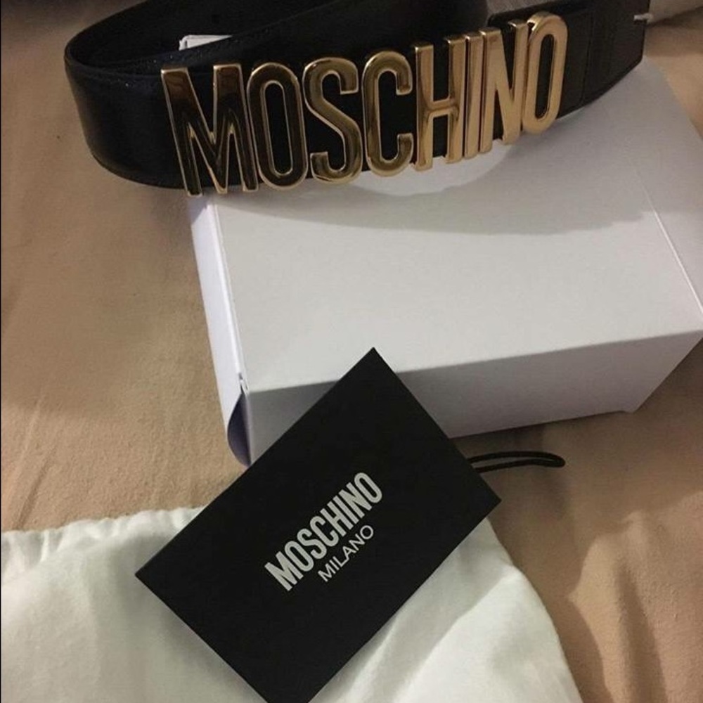 MOSCHINO BELT BLACK & GOLD