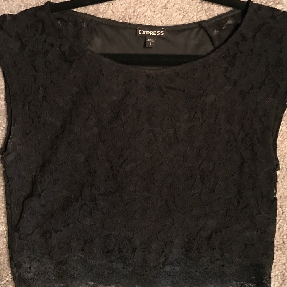 Express lace crop top