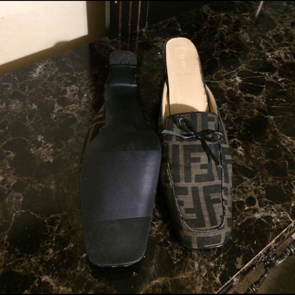 Fendi Zucca Logo Canvas Loafers 👞