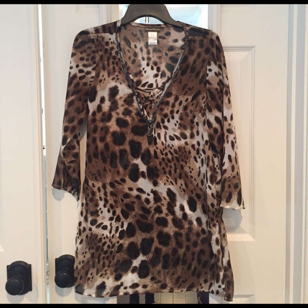 NWOT Tommy Bahama Leopard Cover Up
