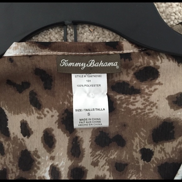 NWOT Tommy Bahama Leopard Cover Up - Picture 3 of 4