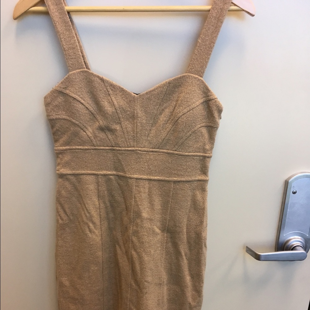 Gold fabric bodycon dress