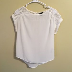 Sheer white beautiful detailed shirt