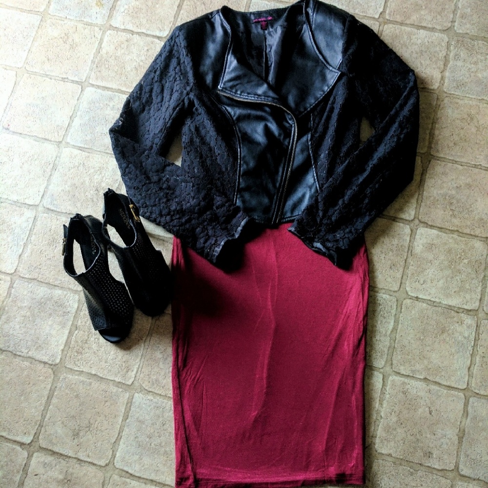Faux leather jacket