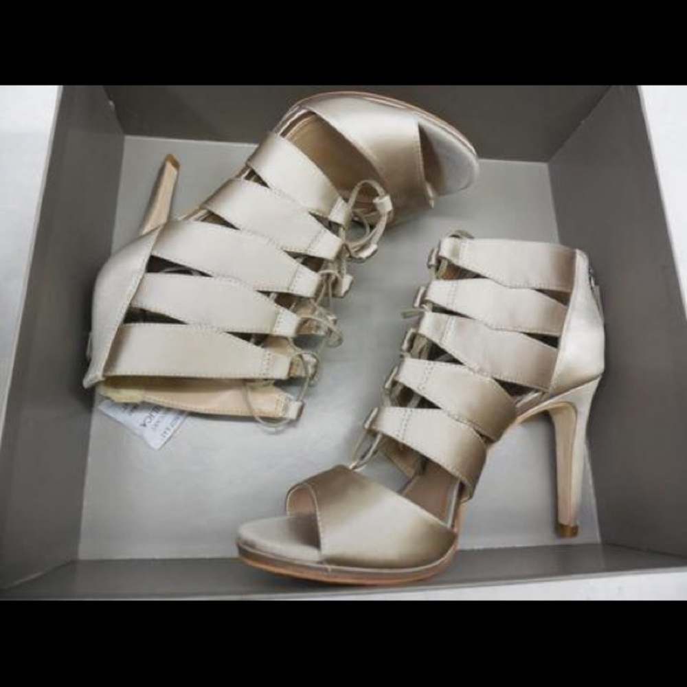 BCBGMAXAZRIA SATIN LAILA DRESS SANDALS SHOES
