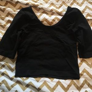 Abercrombie black crop top