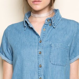 Brandy Melville Peyton Denim Shirt