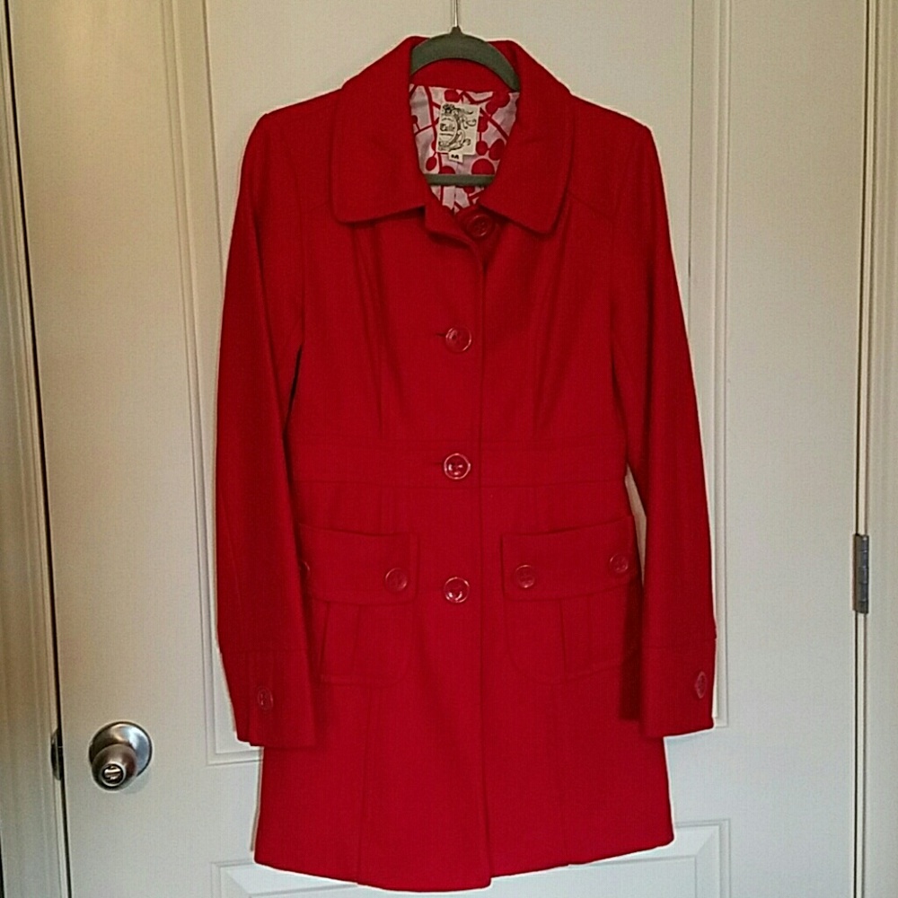 Tulle wool blend coat