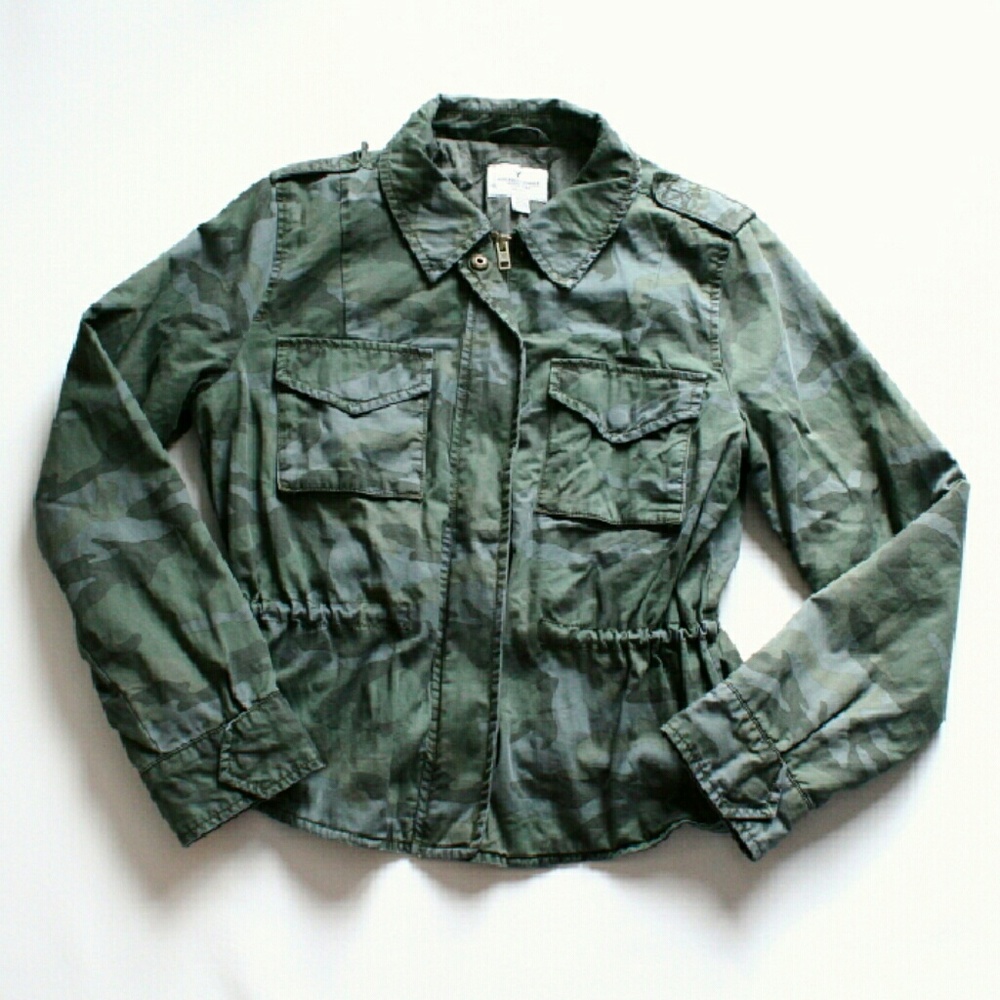 Camo Print Utility Jacket