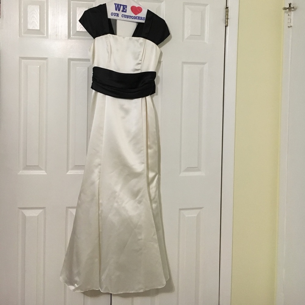 Black and white dress.