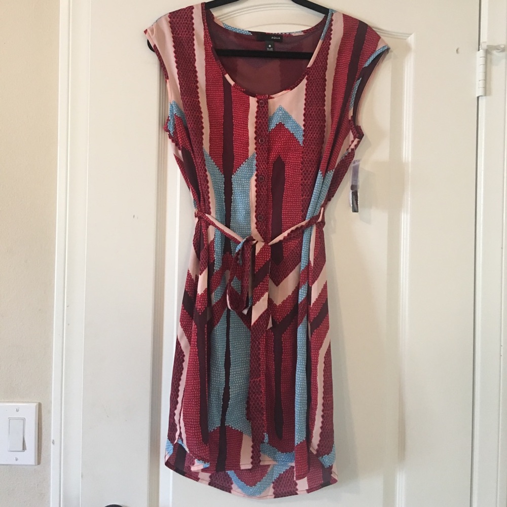 Aqua Shirt Dress New With Tags