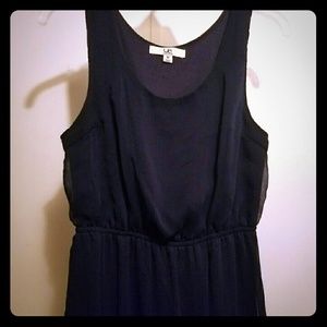 Navy blue floral detail dress