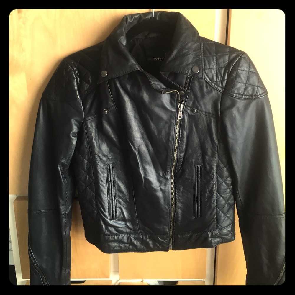 100% leather biker jacket